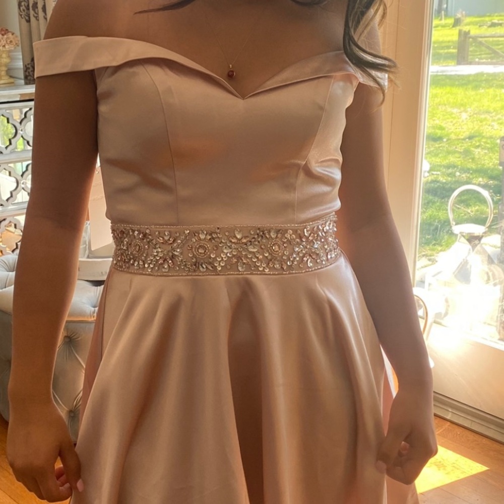 Brand new size 2 beautiful satin blush dress